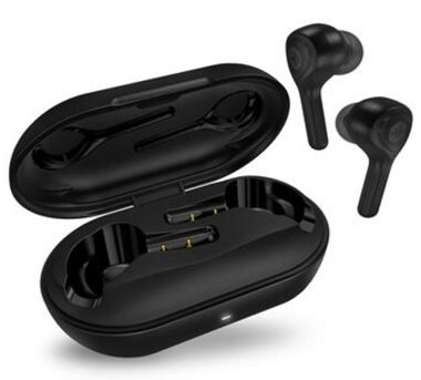 Hyperbass True Wireless Sonic+ czarne / bezprzewodowe słuchawki douszne / TWS / mikrofon / Bluetooth 5.0 / etui ładujące