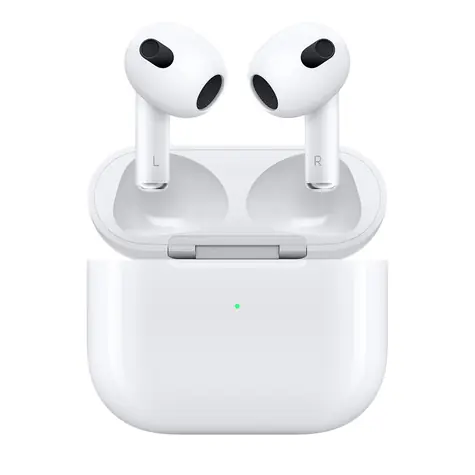 Apple AirPods (2022) 3. generacja / słuchawki bezprzewodowe / BT 5.0 / z etui ładującym z oświetleniem