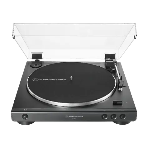 AUDIO TECHNICA AT-LP60XBK czarny / Gramofon / 33,3 i 45 RPM / RCA / Jack 3,5 mm / przedwzmacniacz 