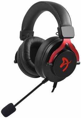 Arozzi ARIA czerwono-czarne/słuchawki gamingowe z odłączanym mikrofonem/jack 3,5mm