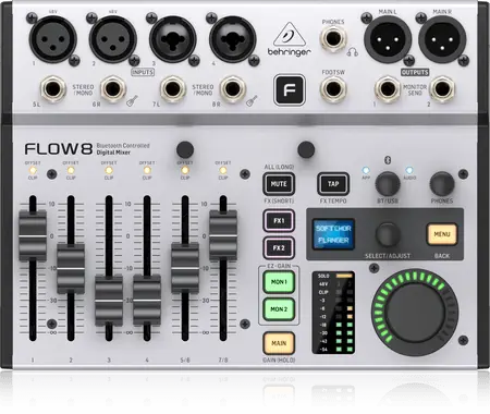 Behringer FLOW 8 / Mikser cyfrowy / 8 kanałów / USB / XLR / 6,3mm 