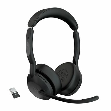 JABRA Evolve2 55 (25599-999-999) czarny / Słuchawki / mikrofon / ANC / USB / Bluetooth 2,4 GHz / MS Stereo