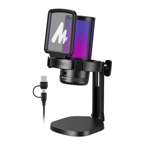 Maono DGM20 czarny / Mikrofon gamingowy / kardioidalny / USB