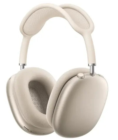 Apple AirPods Max - gwiazda biała / bezprzewodowy zestaw słuchawkowy / mikrofon / ANC / Bluetooth / USB-C / czas pracy baterii do 20 godzin