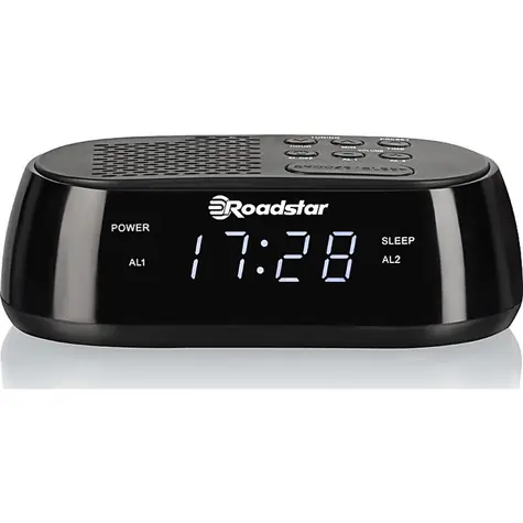 ROADSTAR CLR-2477 czarny / Radiobudzik / FM / PLL / USB 