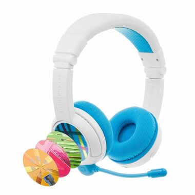 Bez opakowania - Buddyphones School+ Blue / Bezprzewodowe słuchawki dla dzieci z mikrofonem / Bluetooth / BuddyCable / USB-C / Bez opakowania