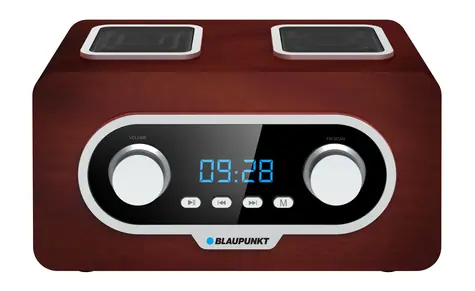 Blaupunkt PP 5.2BR brązowy / radio przenośne / FM / AUX / zegar / pilot / 3-4 godziny pracy 