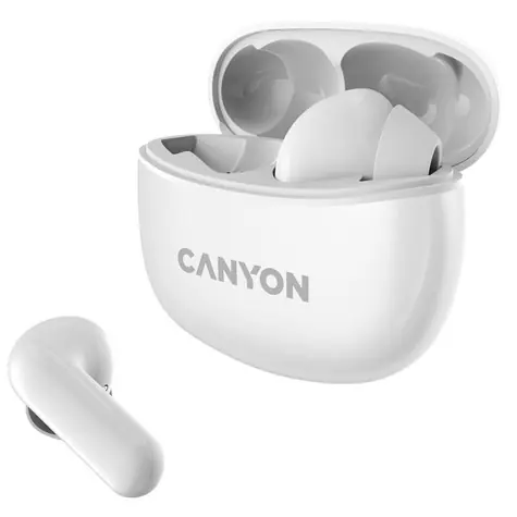 Canyon TWS-5 białe / słuchawki z mikrofonem / BT 5.3 / etui 500mAh