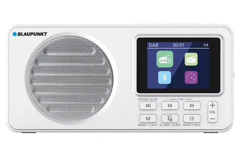 Blaupunkt DR6WH biały / radio cyfrowe / DAB+ / FM / RDS / 2,4" LCD / Bluetooth / 1800 mAh
