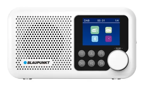 Blaupunkt DR8WH biały / radio cyfrowe / DAB+ / FM / RDS / 2,4" LCD / Bluetooth / 1800 mAh