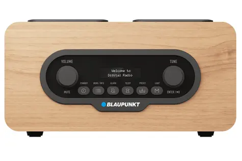 Blaupunkt DR10CR drewno / radio cyfrowe / DAB+ / FM / RDS / Bluetooth / USB / microSD / 1800 mAh
