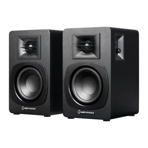 Audio-Technica AT-SP3X Głośniki półkowe czarne / 2.0 / 30W / Bluetooth / USB / RCA