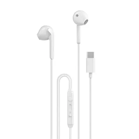 Słuchawki douszne przewodowe Dudao X3C białe / z mikrofonem / USB-C / 1,2 m