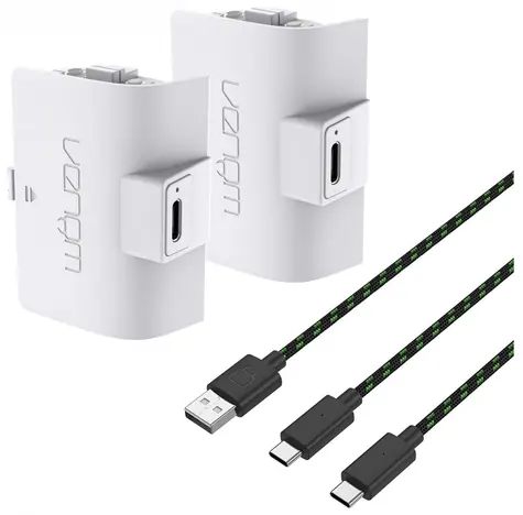 Venom VS2874 2szt biały / Bateria do kontrolera Xbox S/X/One / 2x 1100mAh