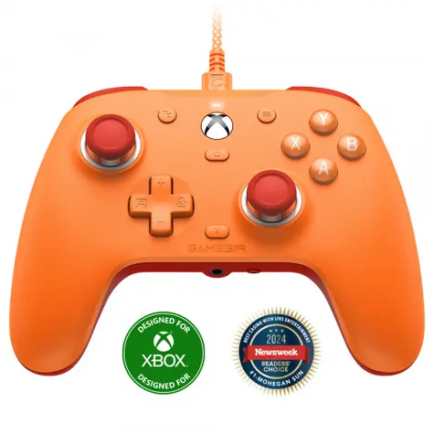GameSir G7-SE pomarańczowy / Kontroler przewodowy Xbox / Drążki Halla / do Xbox Series X|S i Xbox One oraz PC