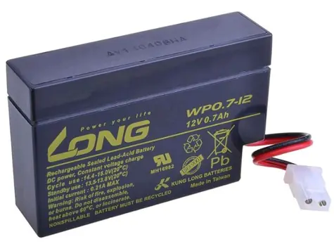 Long akumulator kwasowo-ołowiowy 12 V 0,7 Ah