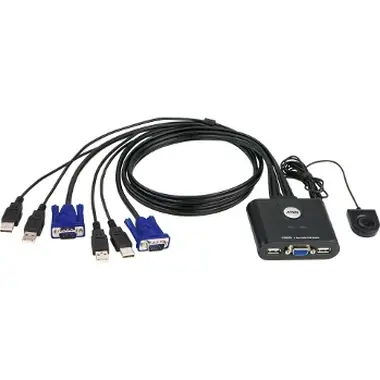 Aten CS22U / 2- Port przełącznik KVM USB / Zdalny selektor Port / 0,9m