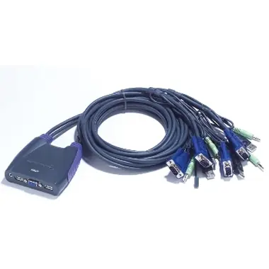 Aten CS64US / 4- Port przełącznik KVM USB / obsługa głośników / 0,9 mA 1,2 m
