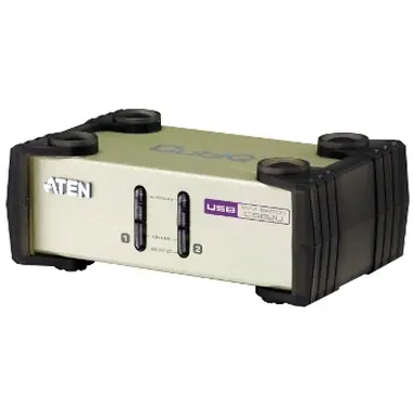 Aten CS82U / 2- Port przełącznik KVM PS/2-USB / 2x Custom kable KVM