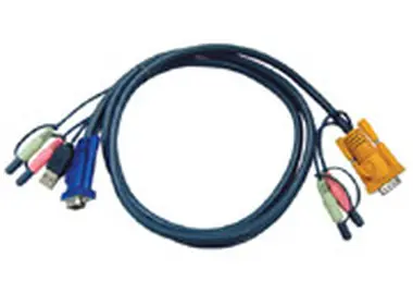 Kabel Aten KVM HD15-SVGA+USB+Audio 5m