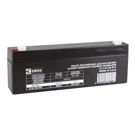 Akumulator Emos SLA 12V 2,2 Ah / Faston 4,8 (187)