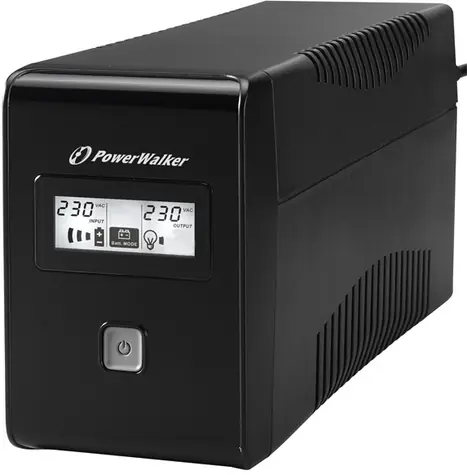 PowerWalker VI 650 LCD / UPS zapasowy / 650 VA / 2x Schuko / RJ11 / USB