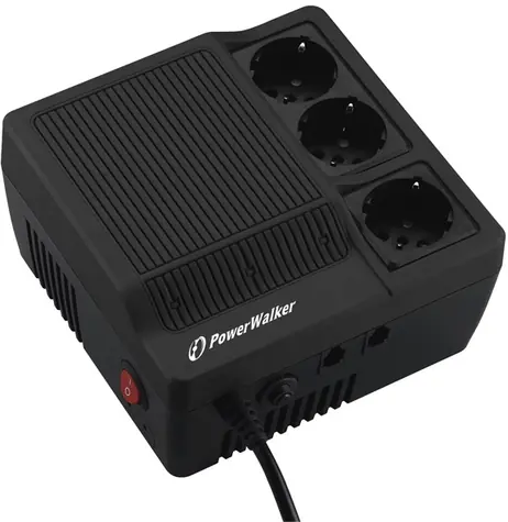PowerWalker AVR 1000 / regulator napięcia / 1000VA / 600W / 3x Schuko