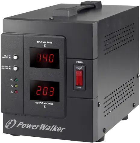 PowerWalker AVR 1500 SIV FR / regulator napięcia / 1500VA / 1200W / 2x FR