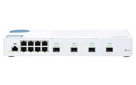 Przełącznik QNAP QSW-M408S 10GbE biały / 8x GbE / 4X 10GbE /QoS / biały