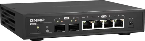 QNAP QSW-2104-2S / Przełącznik 6- Port / 2 x 10GbE SFP+ / 4 x 2,5GbE RJ45 