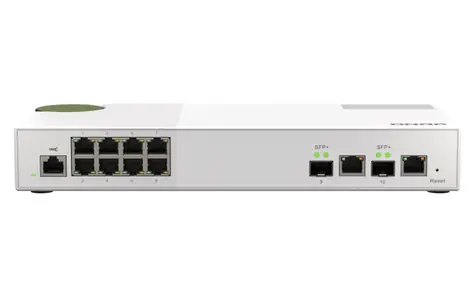 QNAP QSW-M2108-2C / Przełącznik stacjonarny / 8x 2.5GbE + 2x SFP+ combo / Qos / VLAN / po sprzedaży