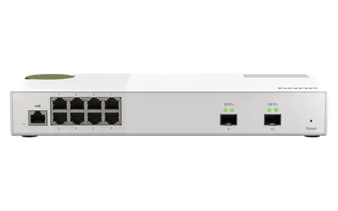QNAP QSW-M2108-2S / Przełącznik do komputerów stacjonarnych / 8x 2,5GbE + 2x SFP+ / Qos / VLAN