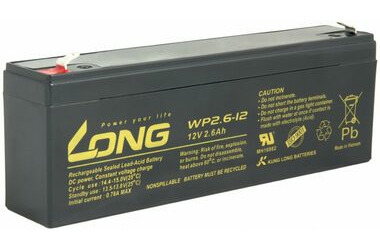 Akumulator kwasowo-ołowiowy Long 12V 2,6Ah F1