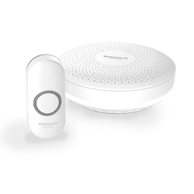 Bezprzewodowy dzwonek do drzwi Honeywell Home DCR313N biały / 150 m / 6 melodii / design. przycisk
