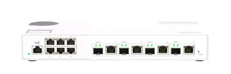 Przełącznik zarządzany QNAP QSW-M2106-4C / 6x 2.5GbE RJ45 / 4X połączone 10GbE SFP+ / 10GbE RJ-45