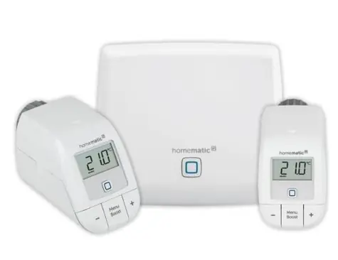 Homematic IP Zestaw startowy - sterowanie ogrzewaniem / 1x Jednostka centralna HmIP-HAP i 2x Głowica termostatyczna Basic