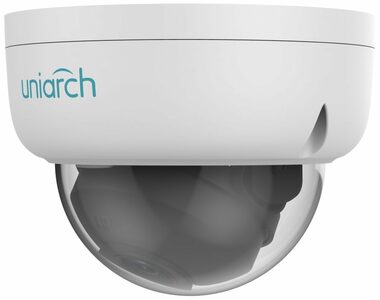 Uniarch IPC-D124-PF28K biała / Zewnętrzna kamera IP / Dome / 2560 x 1440 / IR / RJ45 / MicroSD / PoE / IP67