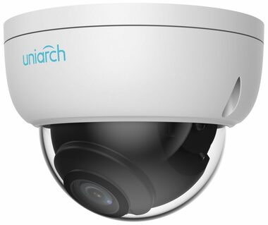 Uniarch IPC-D125-PF28 biała / Kamera zewnętrzna IP / Kopułkowa / 2592 x 1944 / IR / RJ45 / PoE / IP67