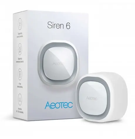 Aeotec Siren 6 biała / Syrena wewnętrzna / 110 dB / Z-Wave PLUS 