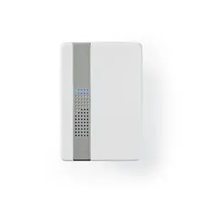 Nedis DOORB223CWT biały / Dzwonek bezprzewodowy / 220 - 240 V AC 50 Hz / 1x CR2032 / 80 dB / do 300 m / IP44 