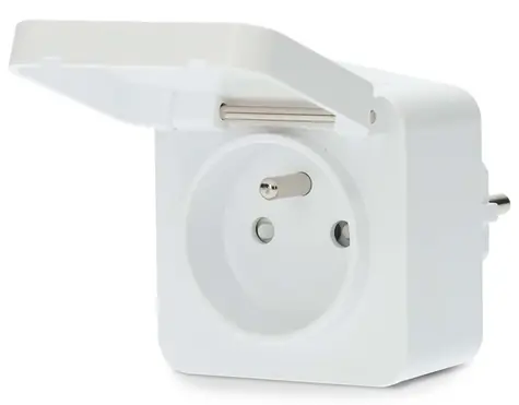 Nedis SmartLife Smart Socket Biały / Wi-Fi / IP44 / Miernik mocy / 3680 W / Android i iOS