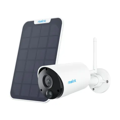 Reolink Argus Series B320 biały / bezprzewodowa kamera IP + panel słoneczny / 2304 x 1296 / IP65 / mikrofon i głośniki / WiFi 