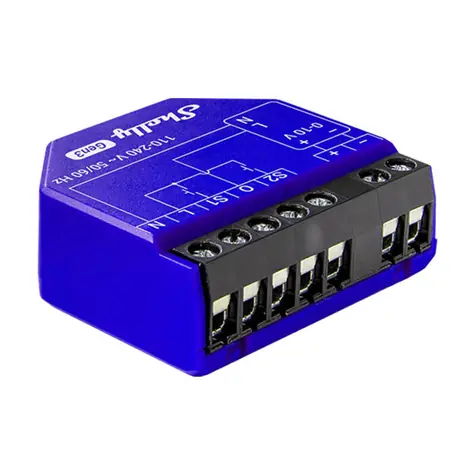 Shelly Dimmer 0/1-10V PM Gen3 Inteligentny moduł ściemniania / sterowanie WiFi i BT