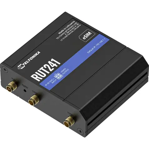 Teltonika RUT241 eSIM / Router przemysłowy / 10 100 Mbs / 1x LAN / 1x WAN