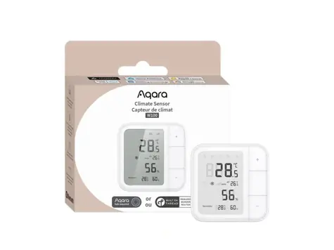 Czujnik temperatury i wilgotności Aqara Climate Sensor W100 (TH-S04D) biały / Zigbee i Thread 