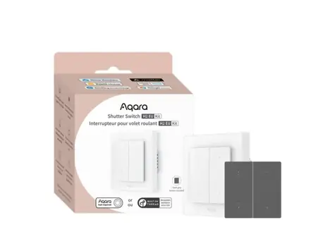 Kit Aqara Shutter Switch H2 EU (DS-K02D) przełącznik migawki biały / Zigbee i gwint 