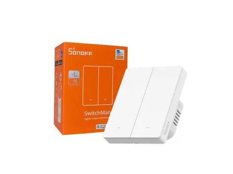 Sonoff ZBM5 SwitchMan Zigbee inteligentny przełącznik ścienny / 2-przyciskowy / 86 mm / biały