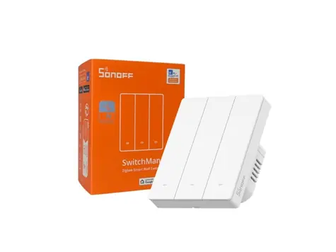 Sonoff ZBM5 SwitchMan Zigbee inteligentny przełącznik ścienny / 3-przyciskowy / 86 mm / biały