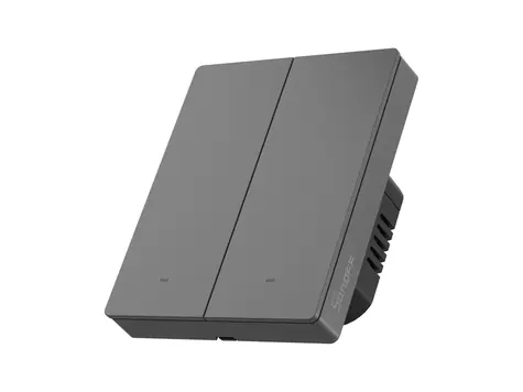 Sonoff SwitchMan Smart Wall Switch M5 Matter ciemnoszary / 2-przyciskowy / 80 mm  