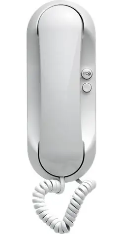 Rozpakowano - TESLA ESO biały / Telefon domowy / dzwonek elektroniczny / zamek elektryczny z 1 przyciskiem / rozpakowano